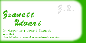 zsanett udvari business card